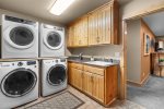 The Masters Lodge, Dual Washing Machines and Dual Dryers in Separate Laundry Room